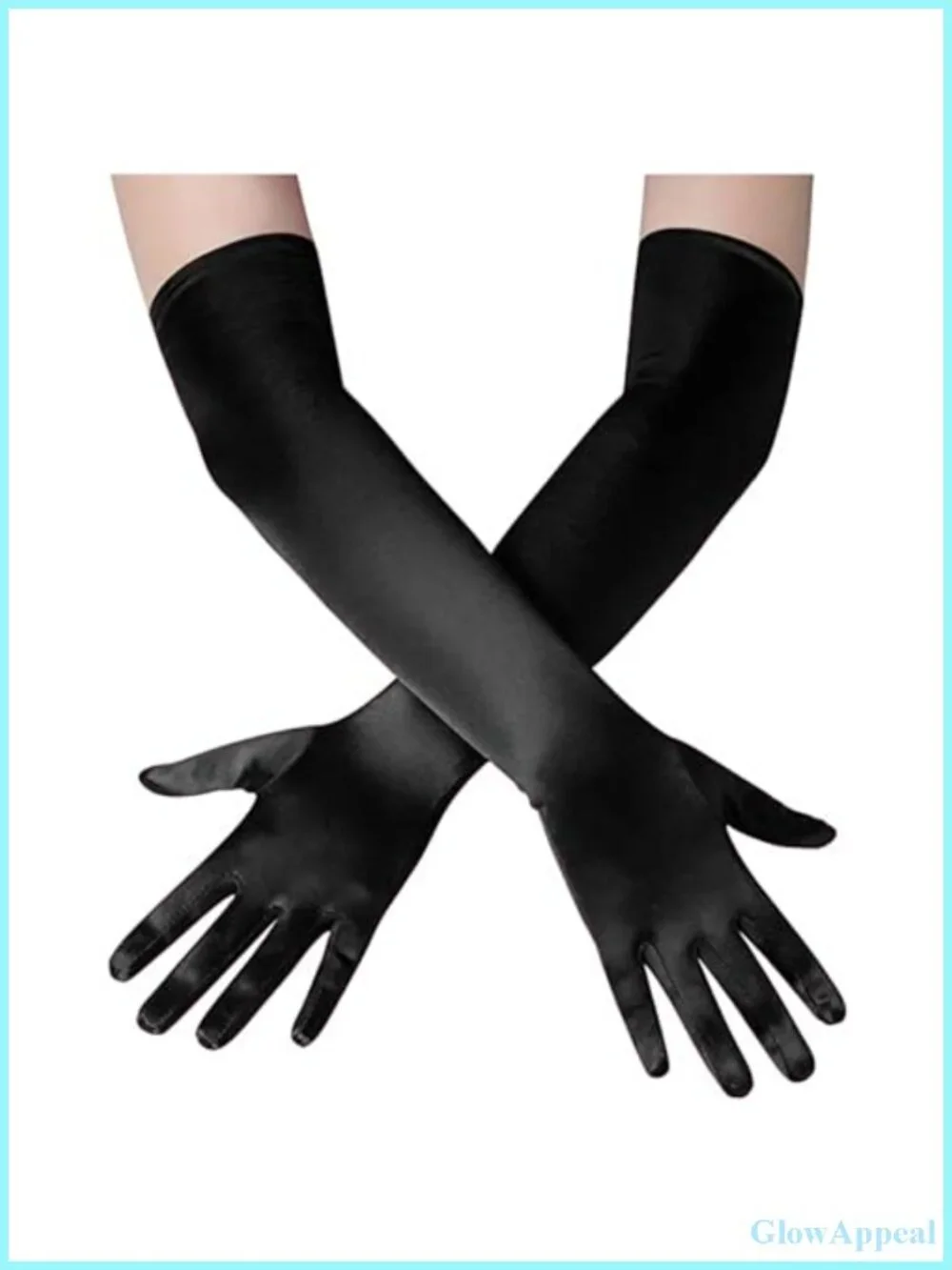 Women's 21-Inch Satin Opera Gloves Elbow Length Stretch Formal Accessory